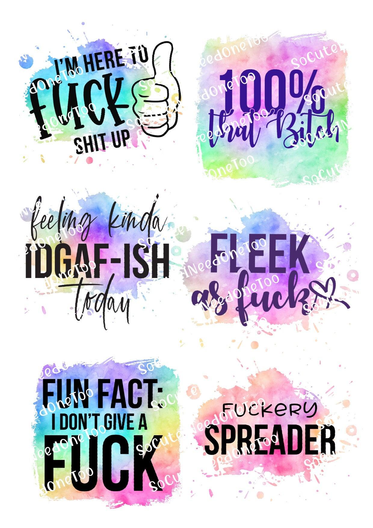 Adult - 100 Percent Waterslide Decals - SoCuteINeedOneToo