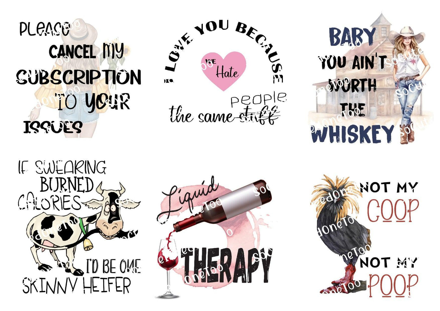 Adult - Cancel My Subscription Waterslide Decals - SoCuteINeedOneToo