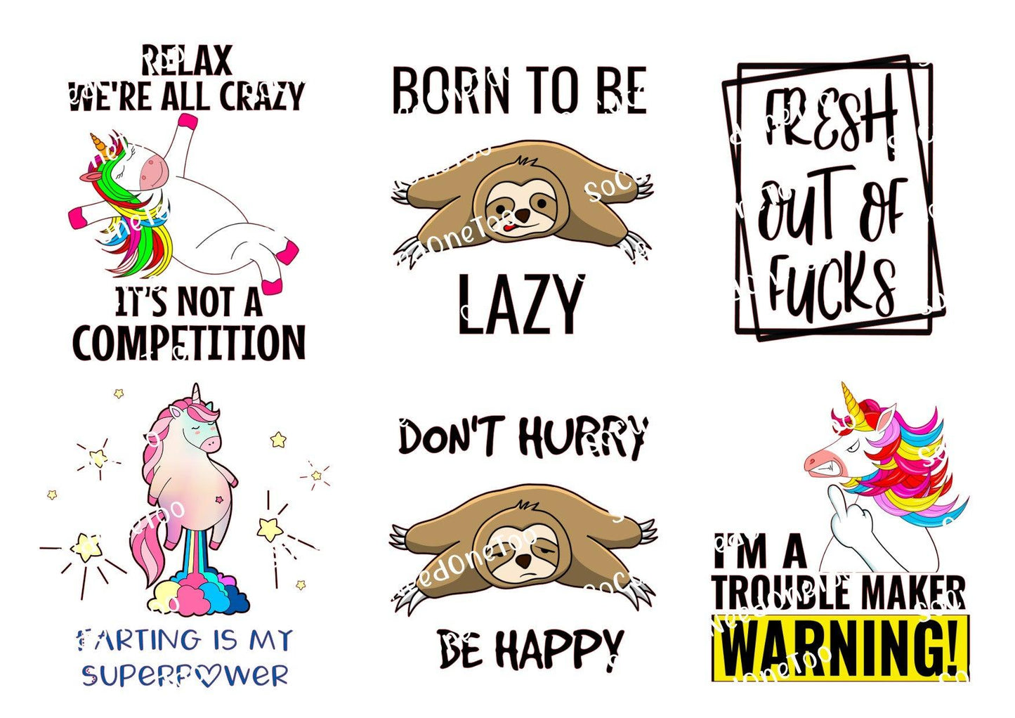 Adult Fun #10 Waterslide Decals - SoCuteINeedOneToo