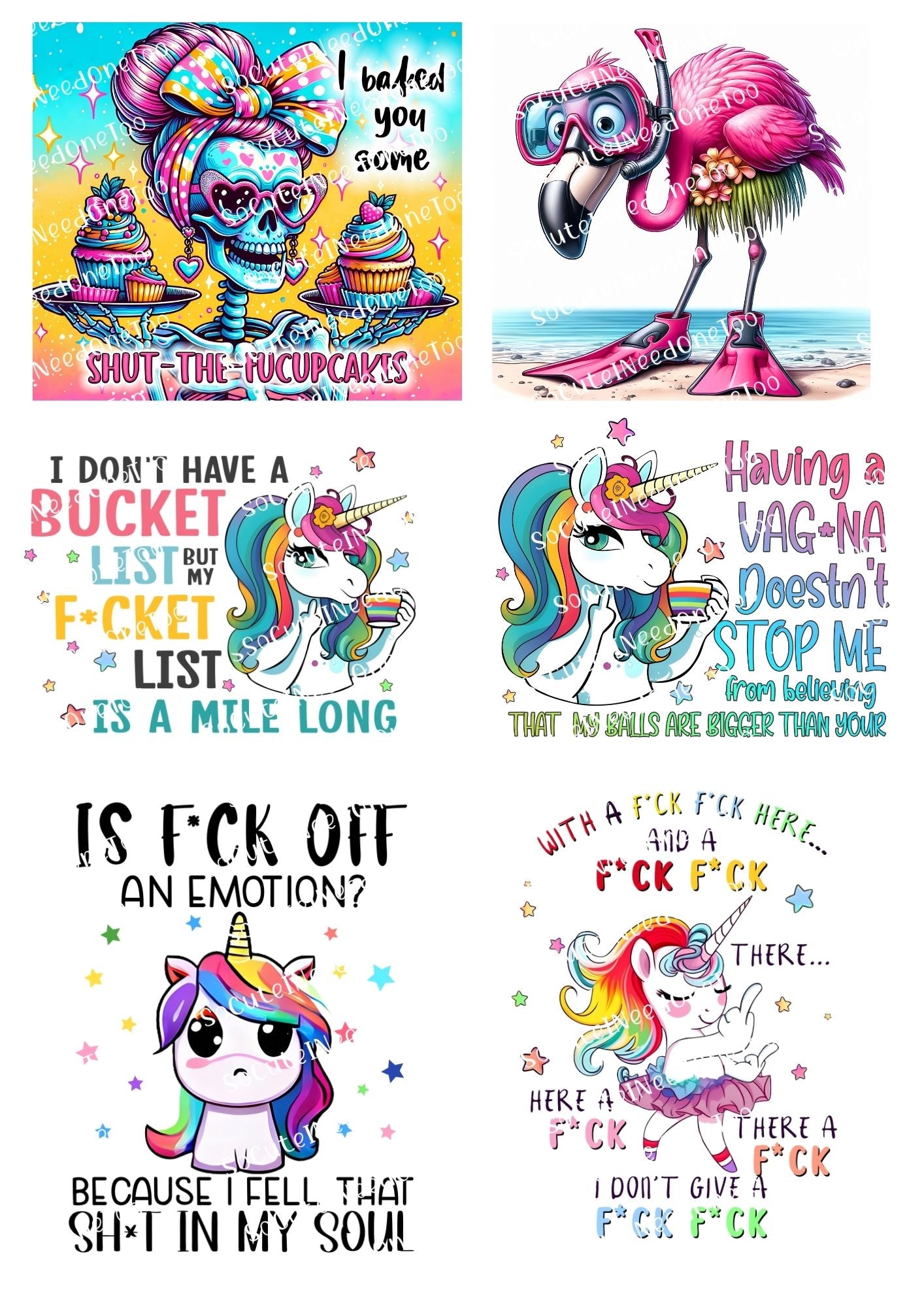 Adult Fun #8 Waterslide Decals - SoCuteINeedOneToo