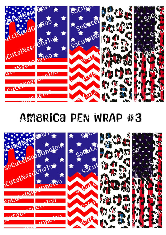 America Pen Waterslide Wraps #3 - SoCuteINeedOneToo