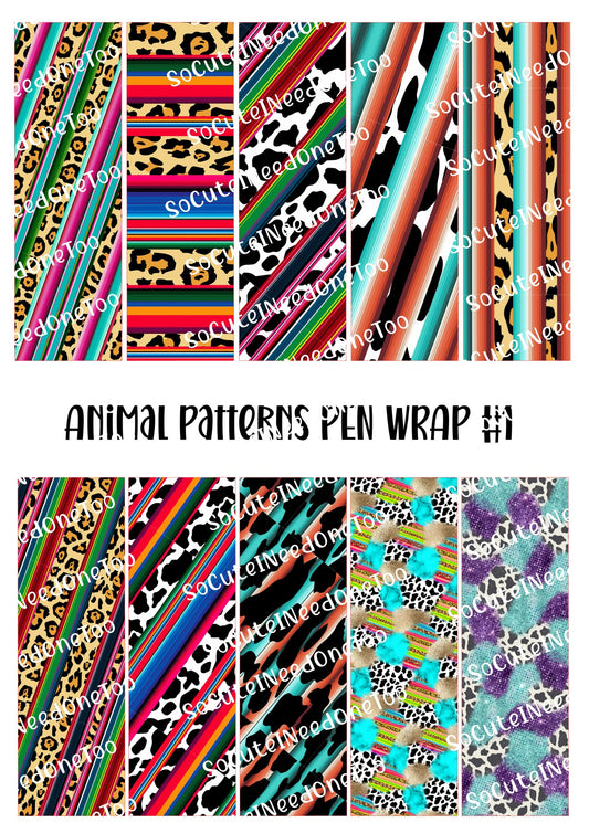 Animal Pattern Pen Wraps #1 - SoCuteINeedOneToo