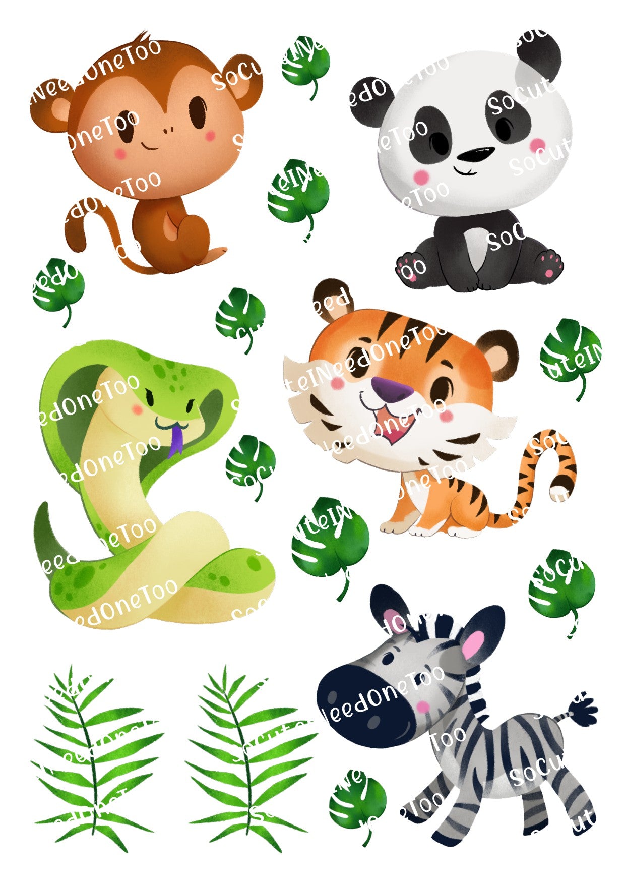 Baby Animals #1 Waterslide Decals - SoCuteINeedOneToo