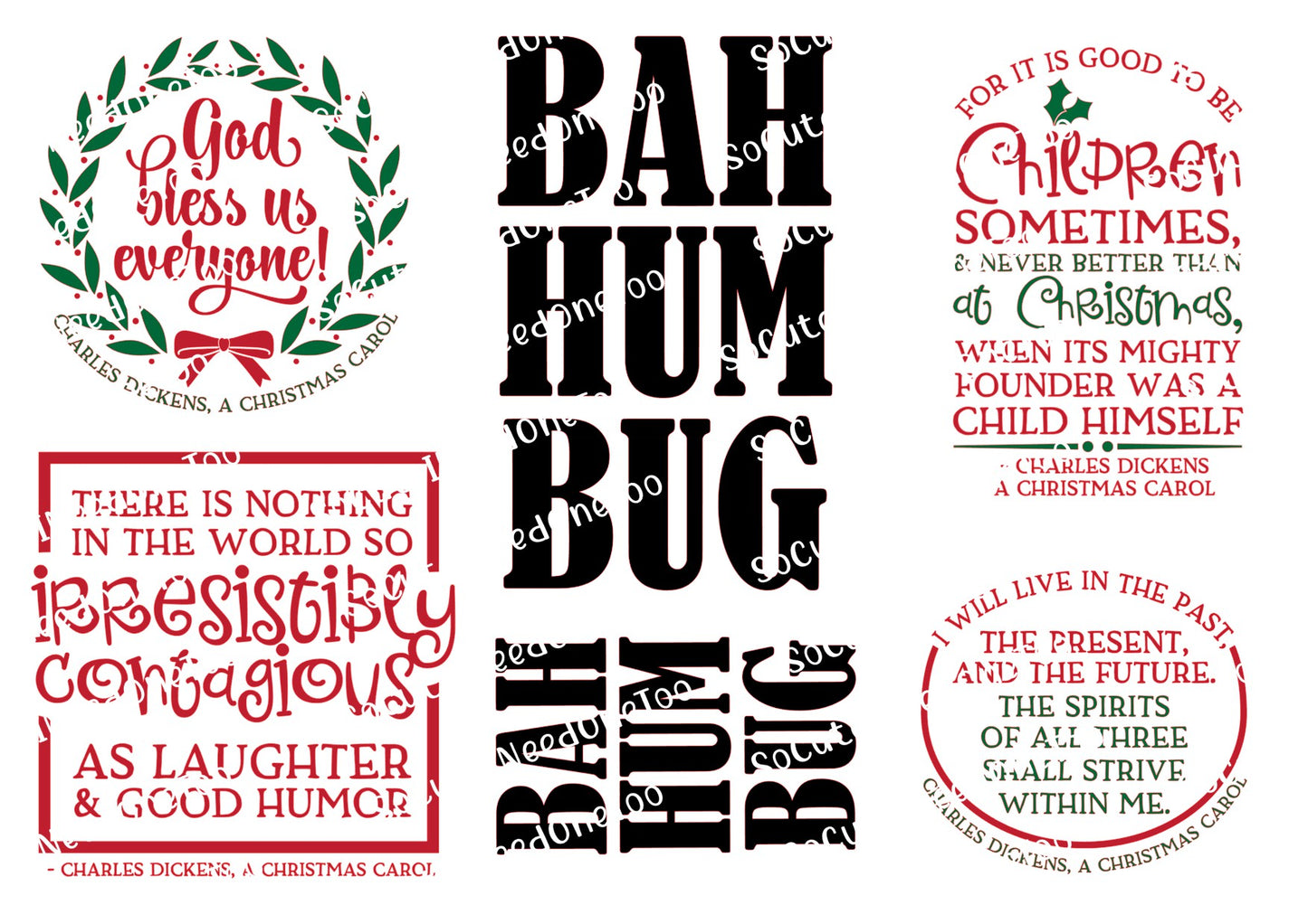 Bah Hum Bug Waterslide Decals - SoCuteINeedOneToo