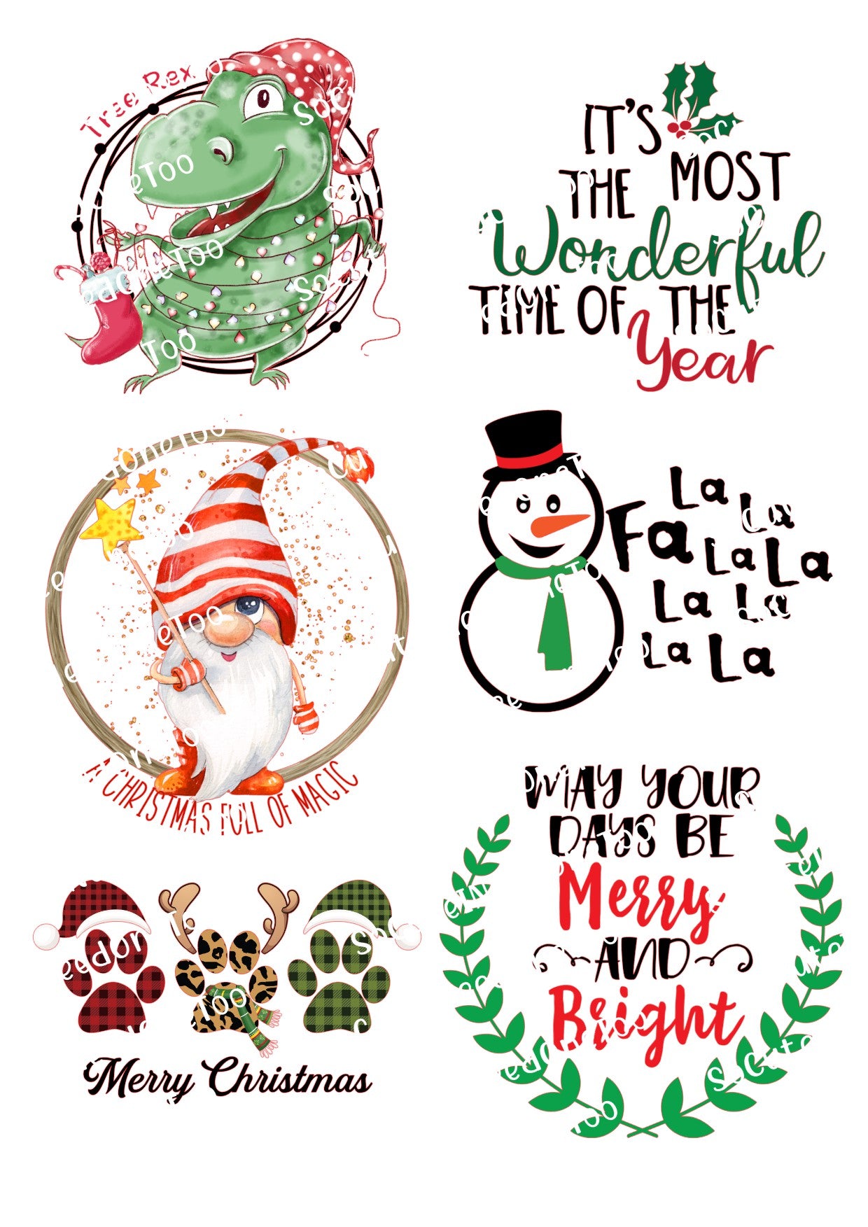 Christmas #14 Waterslide Decals - SoCuteINeedOneToo