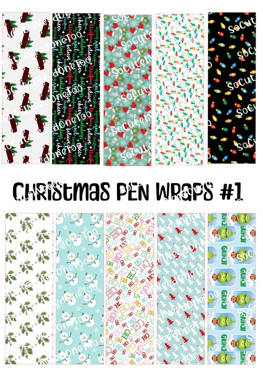 Christmas Pen Wraps #1 - SoCuteINeedOneToo
