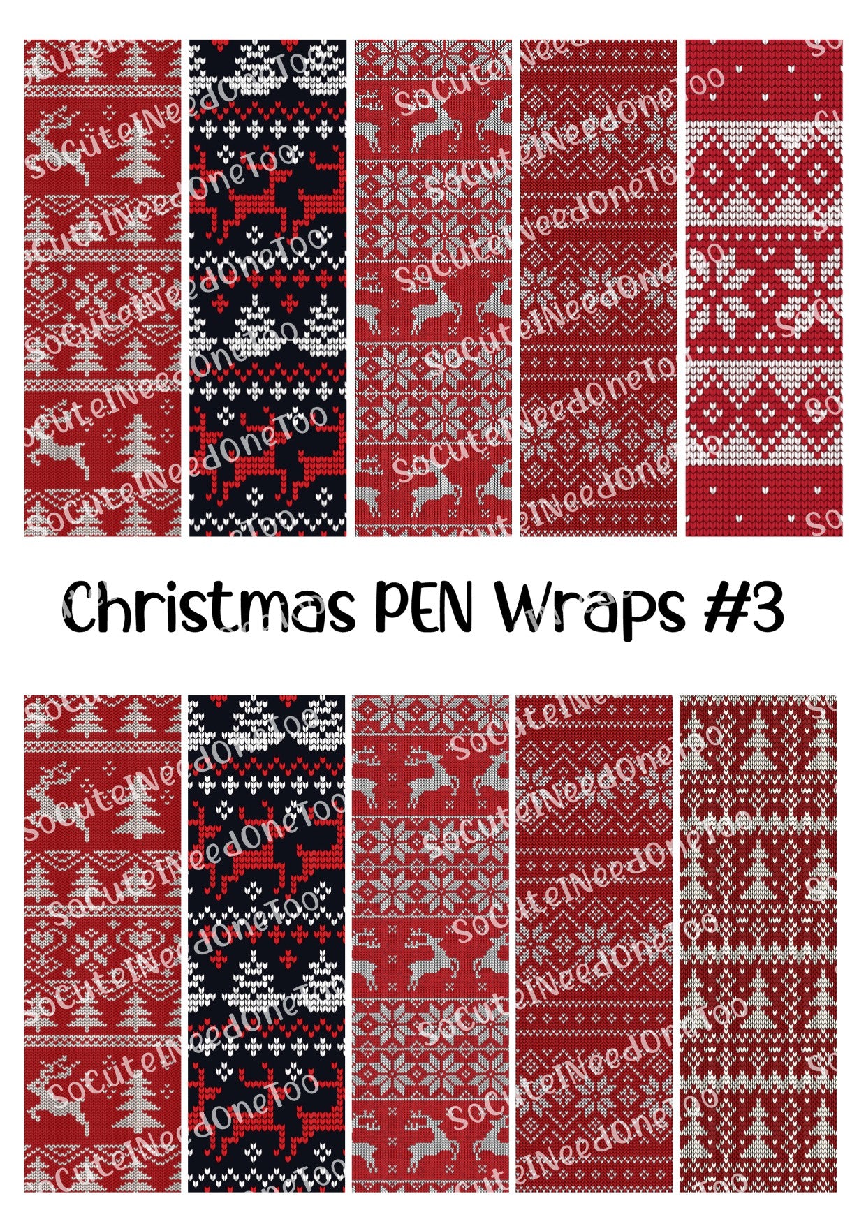 Christmas Pen Wraps #3
