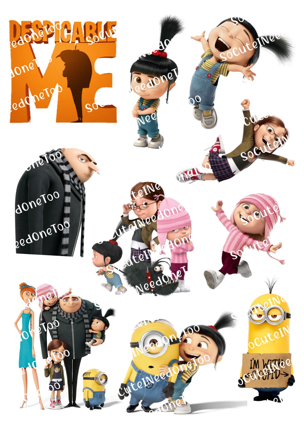 Despicable Me Minions - Premium Waterslide Decals