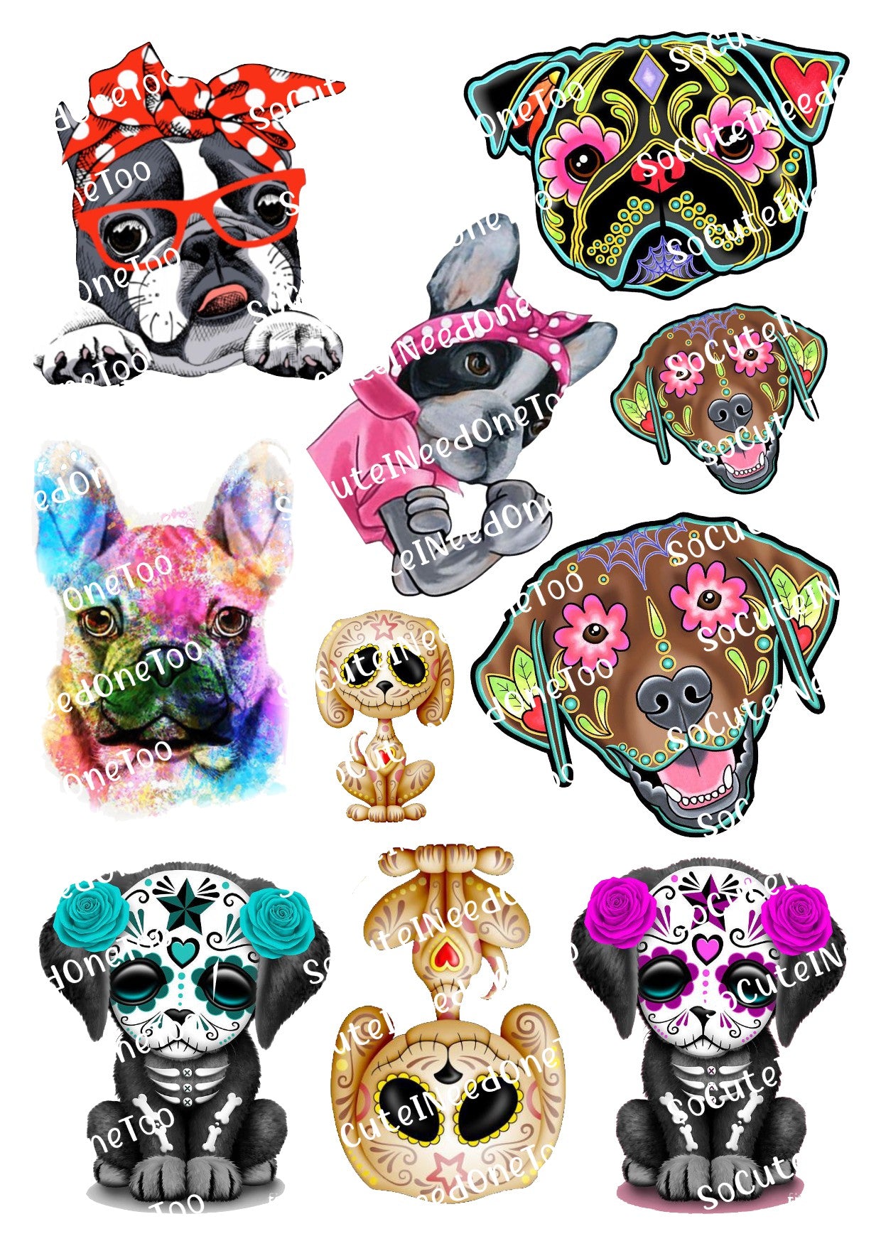 Paquete de perros n.º 2 en papel transparente/blanco para tobogán acuático, listo para usar