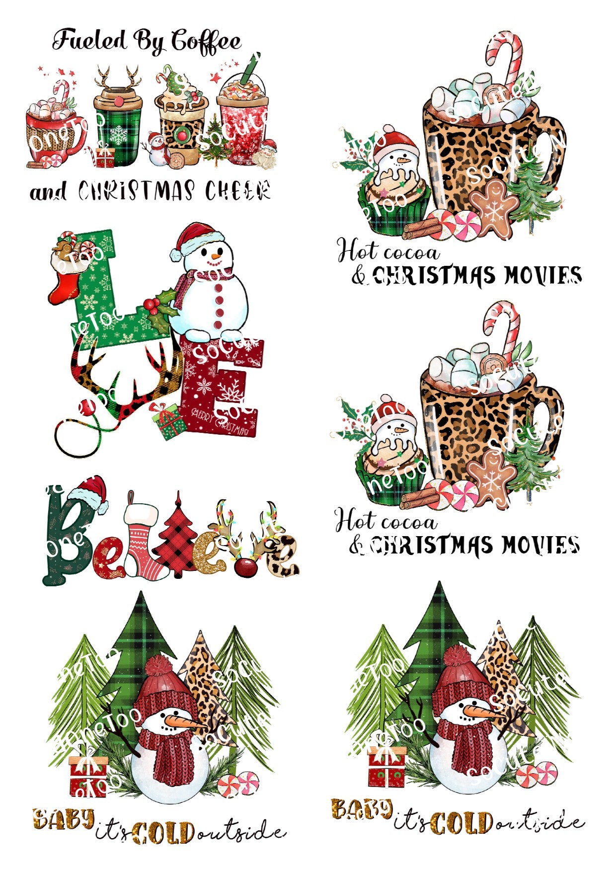 Fueled By Coffee - Christmas Cheer Waterslides - SoCuteINeedOneToo