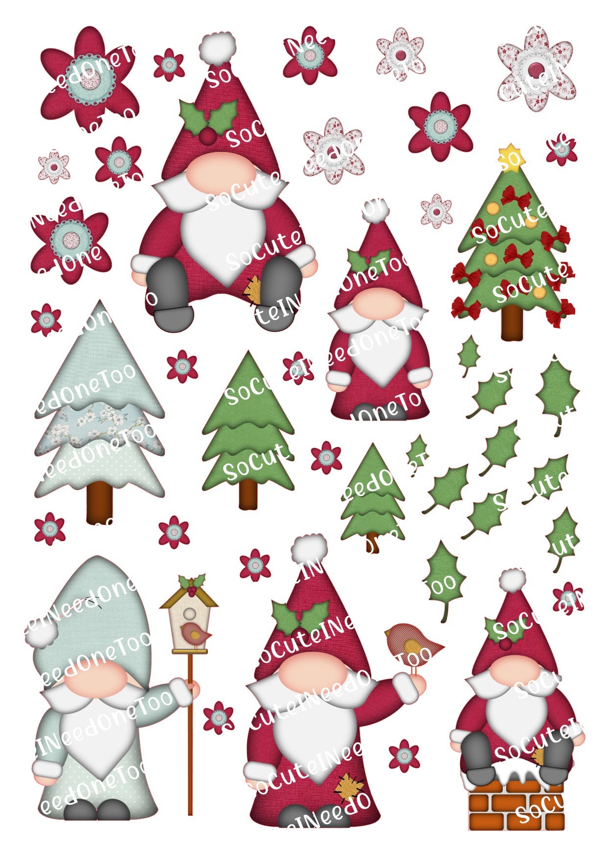 Gnomes #5 Waterslide Decals - SoCuteINeedOneToo