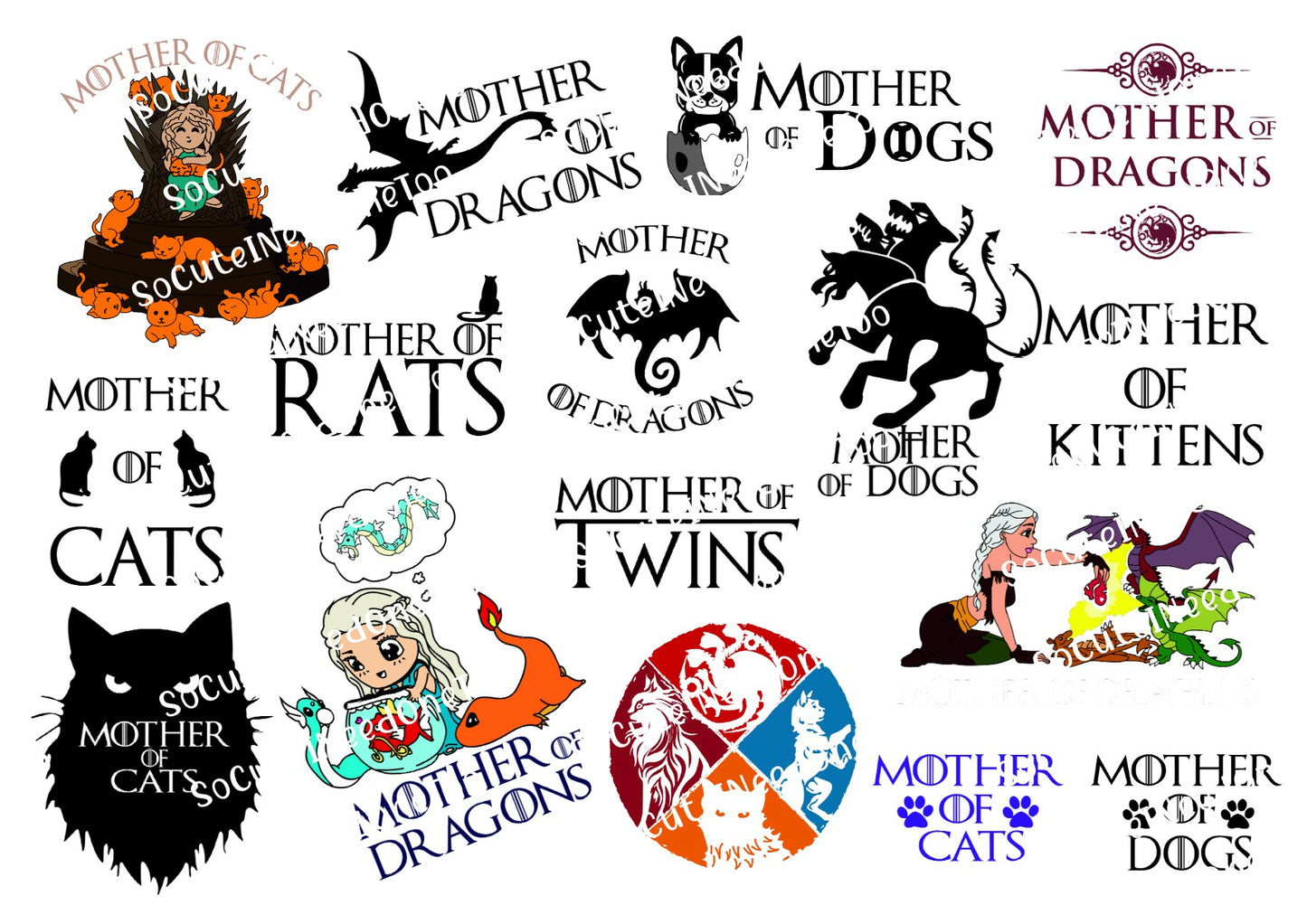 Calcomanías para toboganes acuáticos con chistes de Juego de Tronos