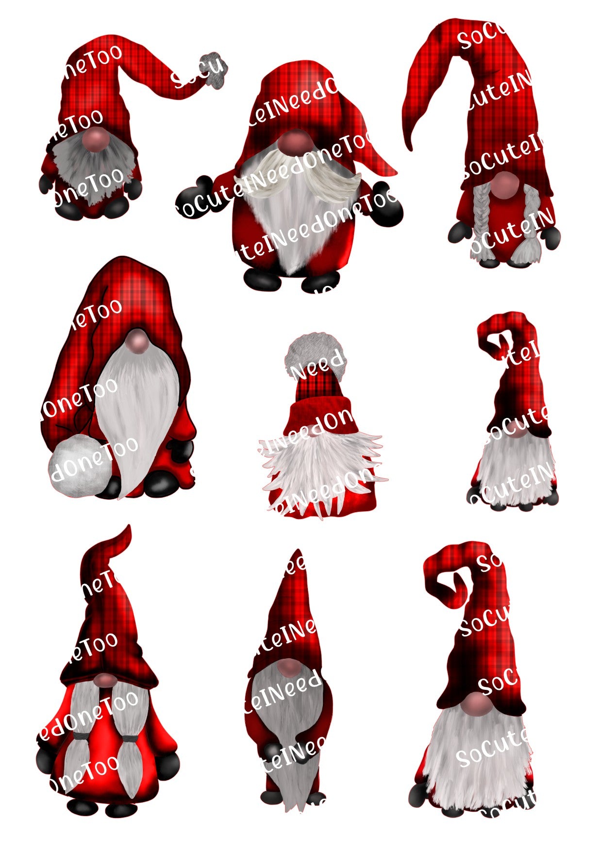 Gnomes #6 Waterslide Decals - SoCuteINeedOneToo