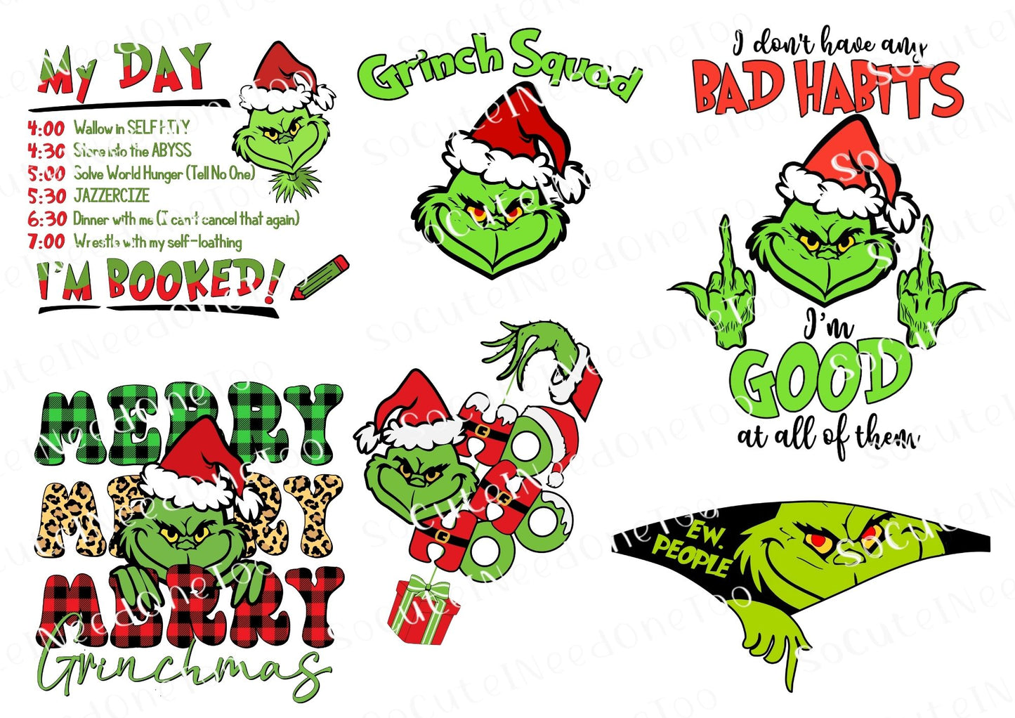 Grinch #54 Waterslide Decals - SoCuteINeedOneToo