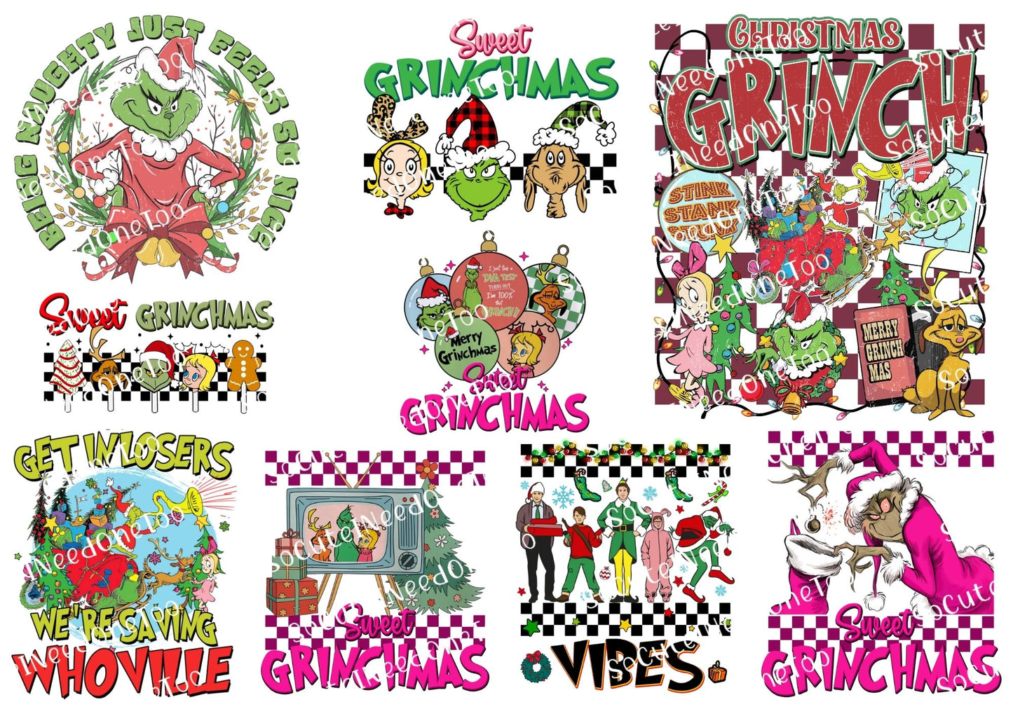 Grinch Collection Waterslide Decals - 46 Full Sheets - SoCuteINeedOneToo