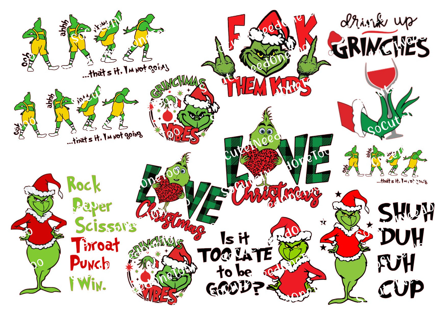 Grinch S Waterslide Decals - SoCuteINeedOneToo