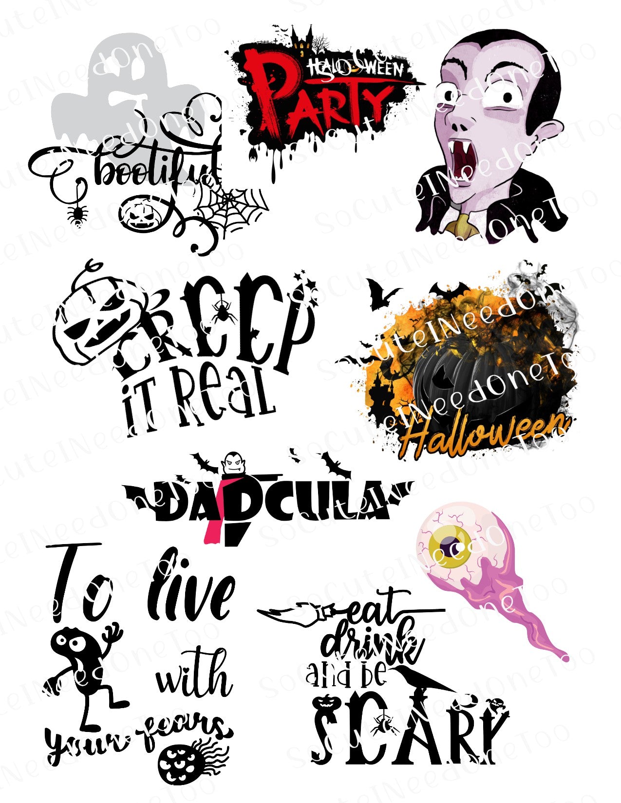 Calcomanías para toboganes acuáticos de Halloween n.° 2