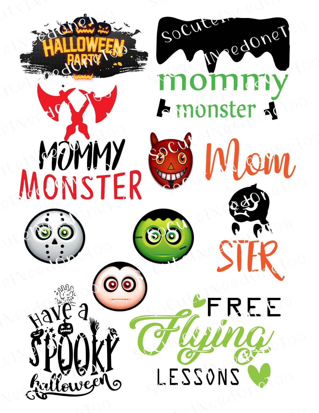 Calcomanías para toboganes acuáticos de Halloween n.º 3