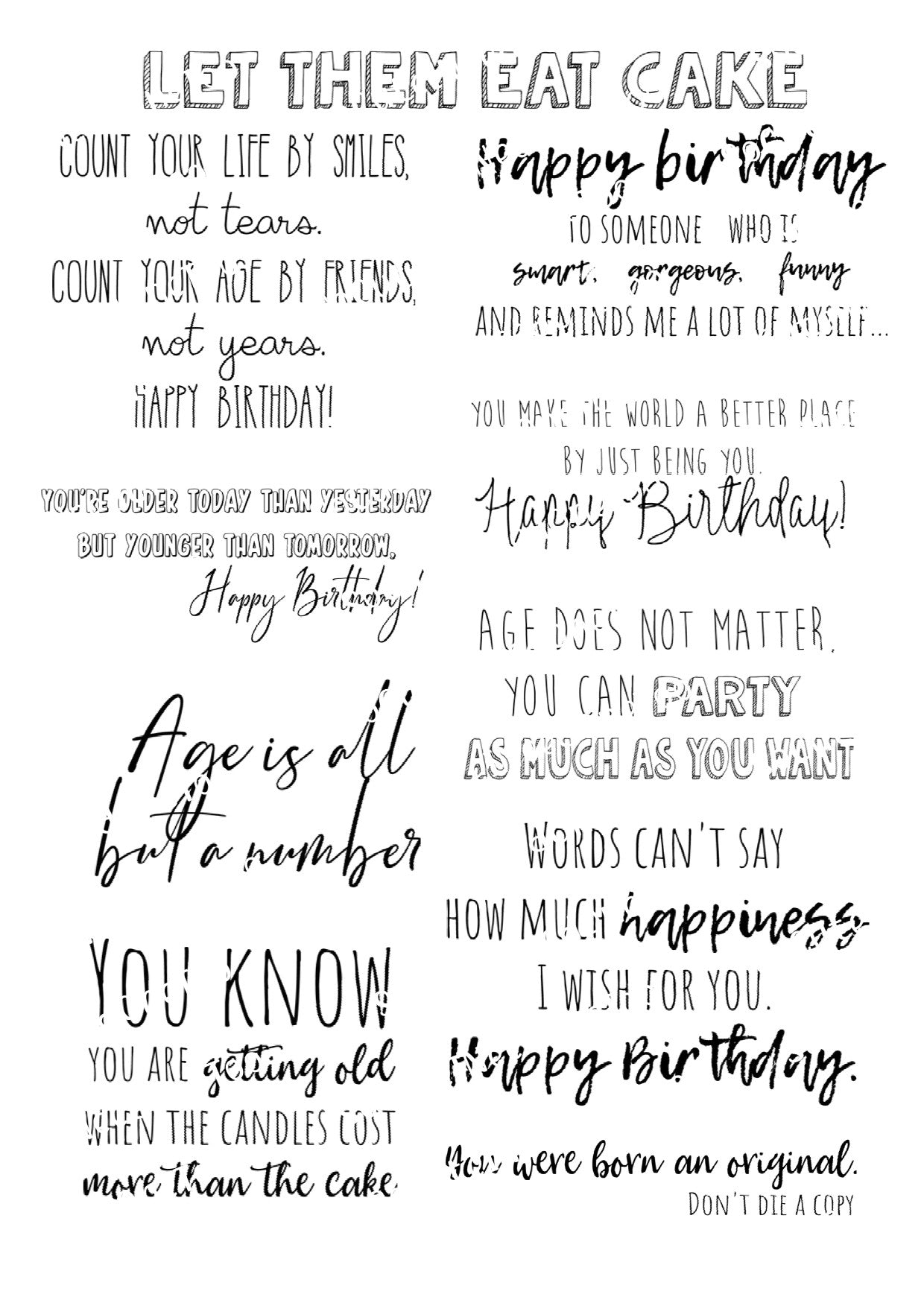 Calcomanías de feliz cumpleaños en papel transparente/blanco para tobogán acuático, listas para usar