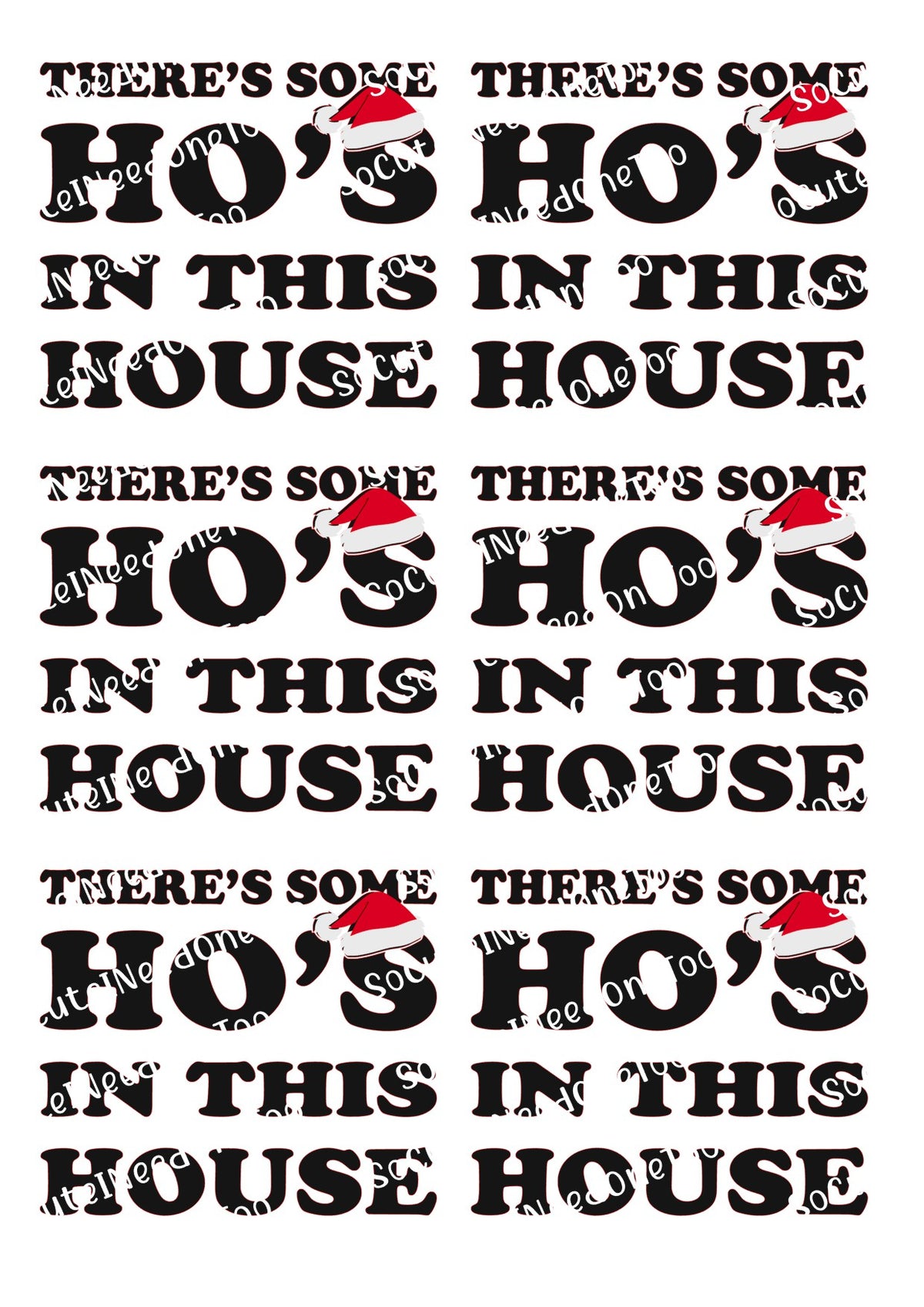 Ho's In The House Christmas Waterslide Decals – Sassy Holiday Sayings for Tumblers