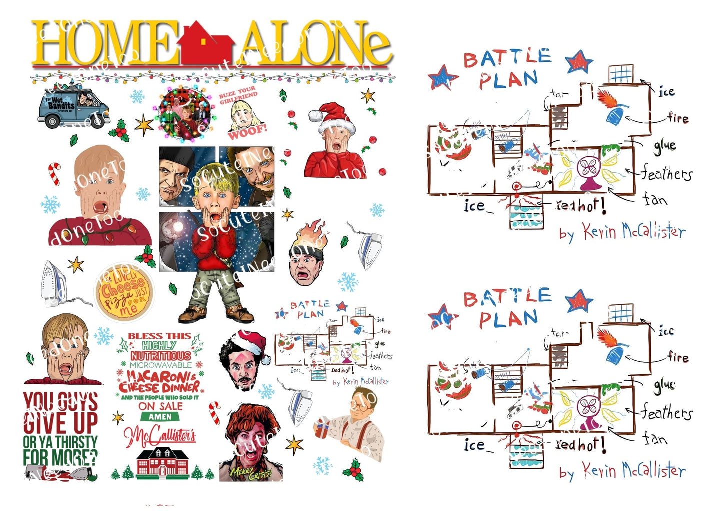 Calcomanías para toboganes acuáticos de Home Alone