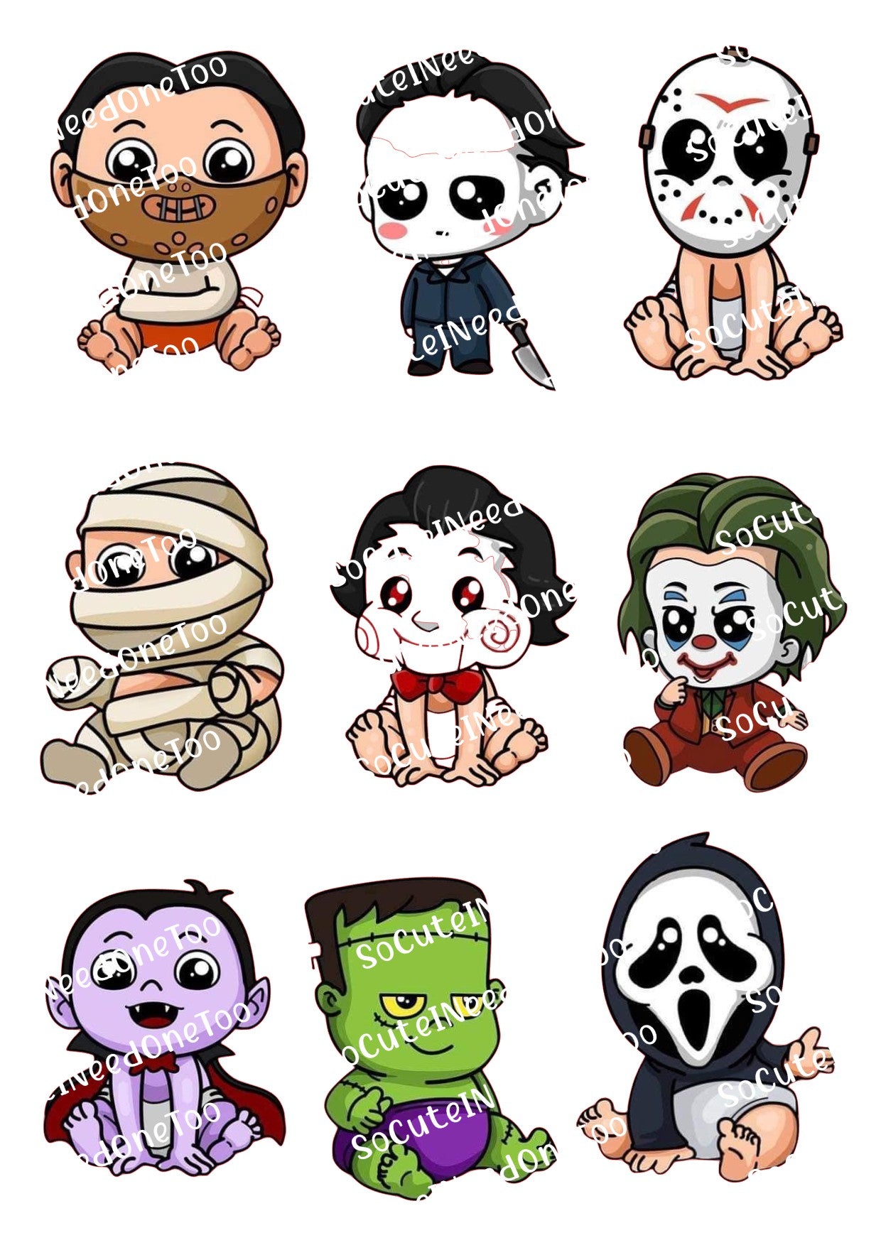 Horror - Baby Killers Waterslide Decals - SoCuteINeedOneToo