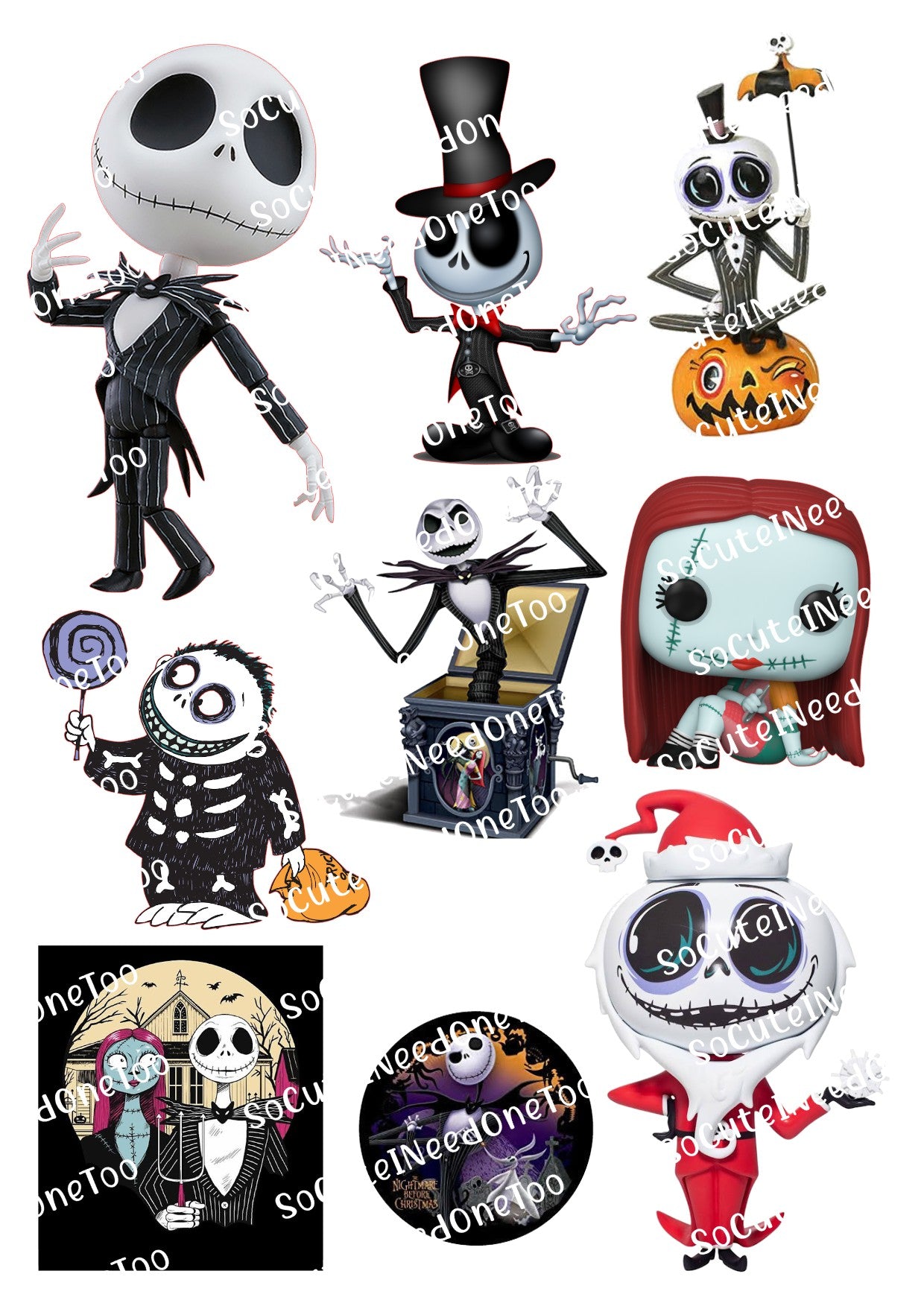 Jack & Sally #17 Waterslide Decals