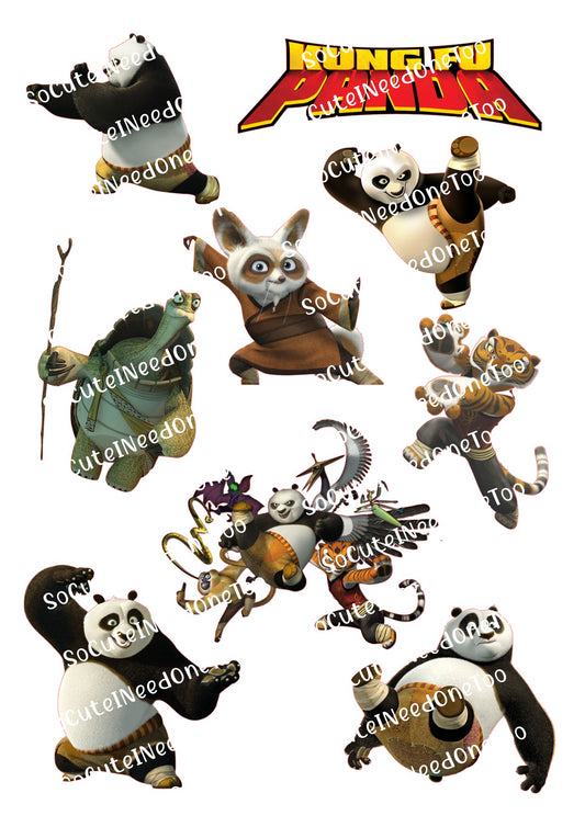 Kung Fu Panda Waterslide Decals – Po & Dragon Warrior Designs for Tumblers
