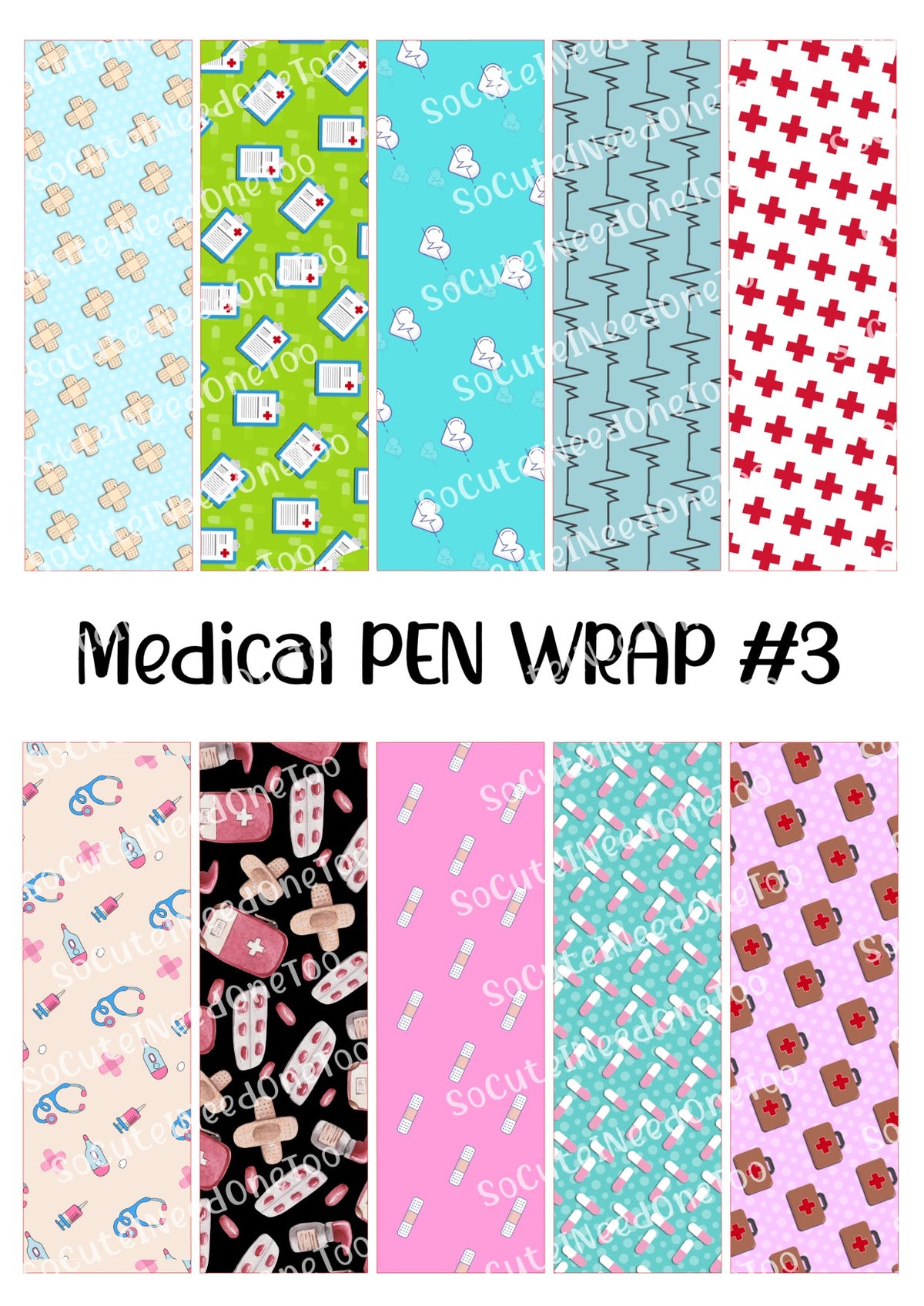 Medical Pen Wraps #3 – Healthcare Designs for Bic Pens
