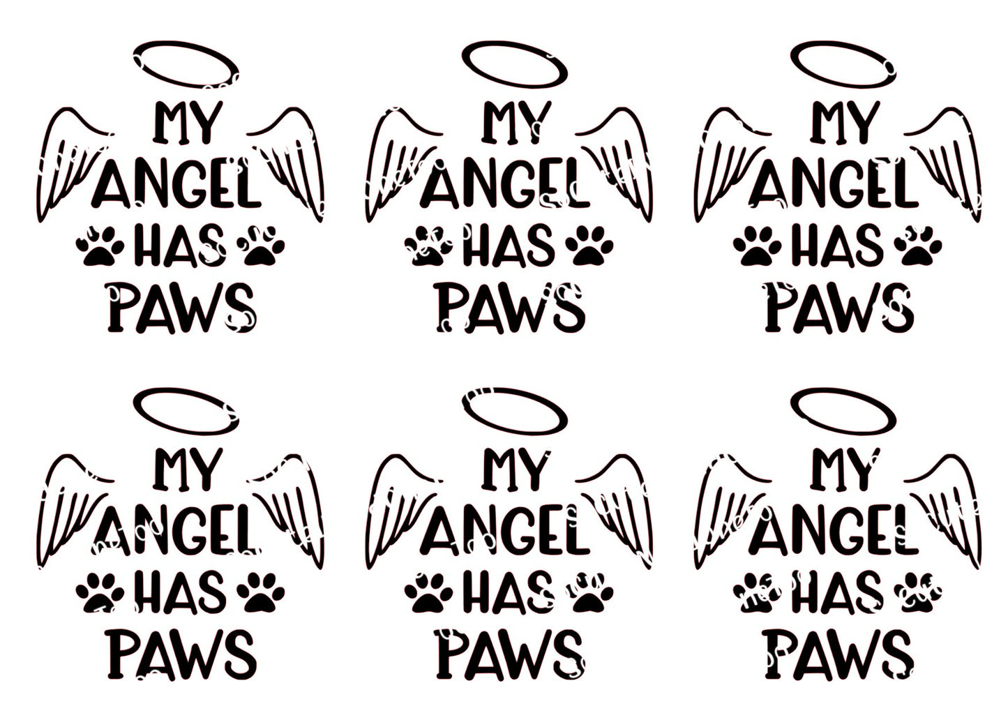 My Angel Has Paws Waterslide Decals - SoCuteINeedOneToo
