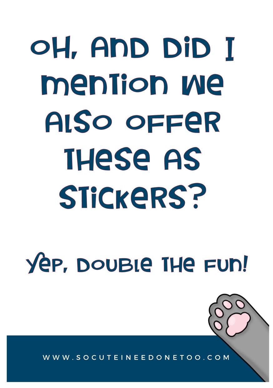 Halloween Serial Killer Cats Waterslide Decals - Chucky & Myers Kitties