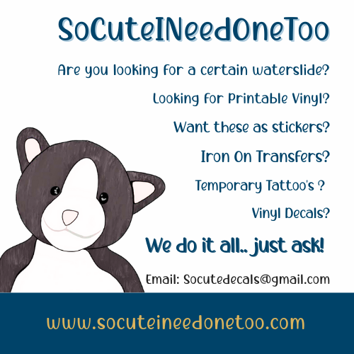 Bluey #3 Waterslide Decals - SoCuteINeedOneToo