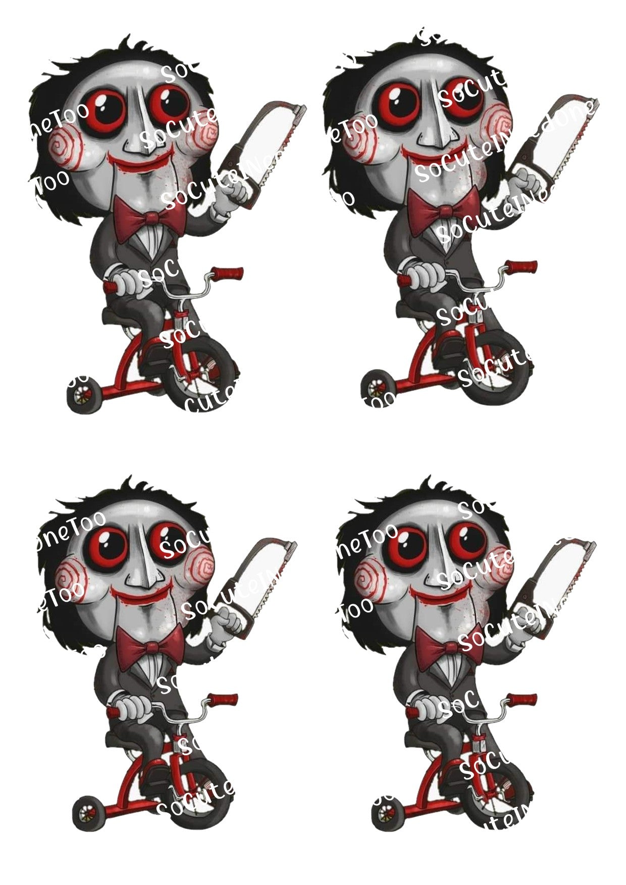 Saw Character Waterslide Decals - Horror Movie Designs for Tumblers
