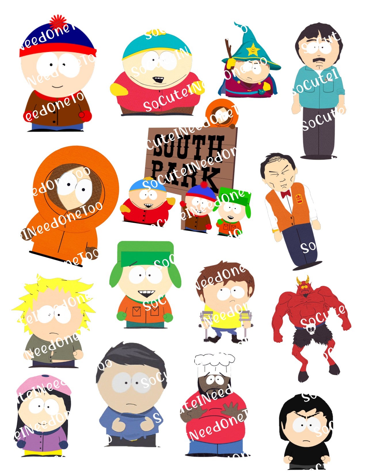 Calcomanías para toboganes acuáticos de South Park