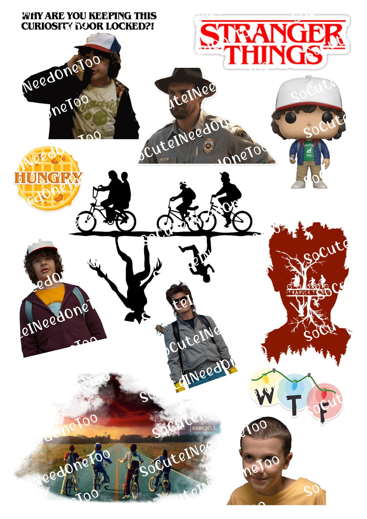 Calcomanías para toboganes acuáticos de Stranger Things n.° 1
