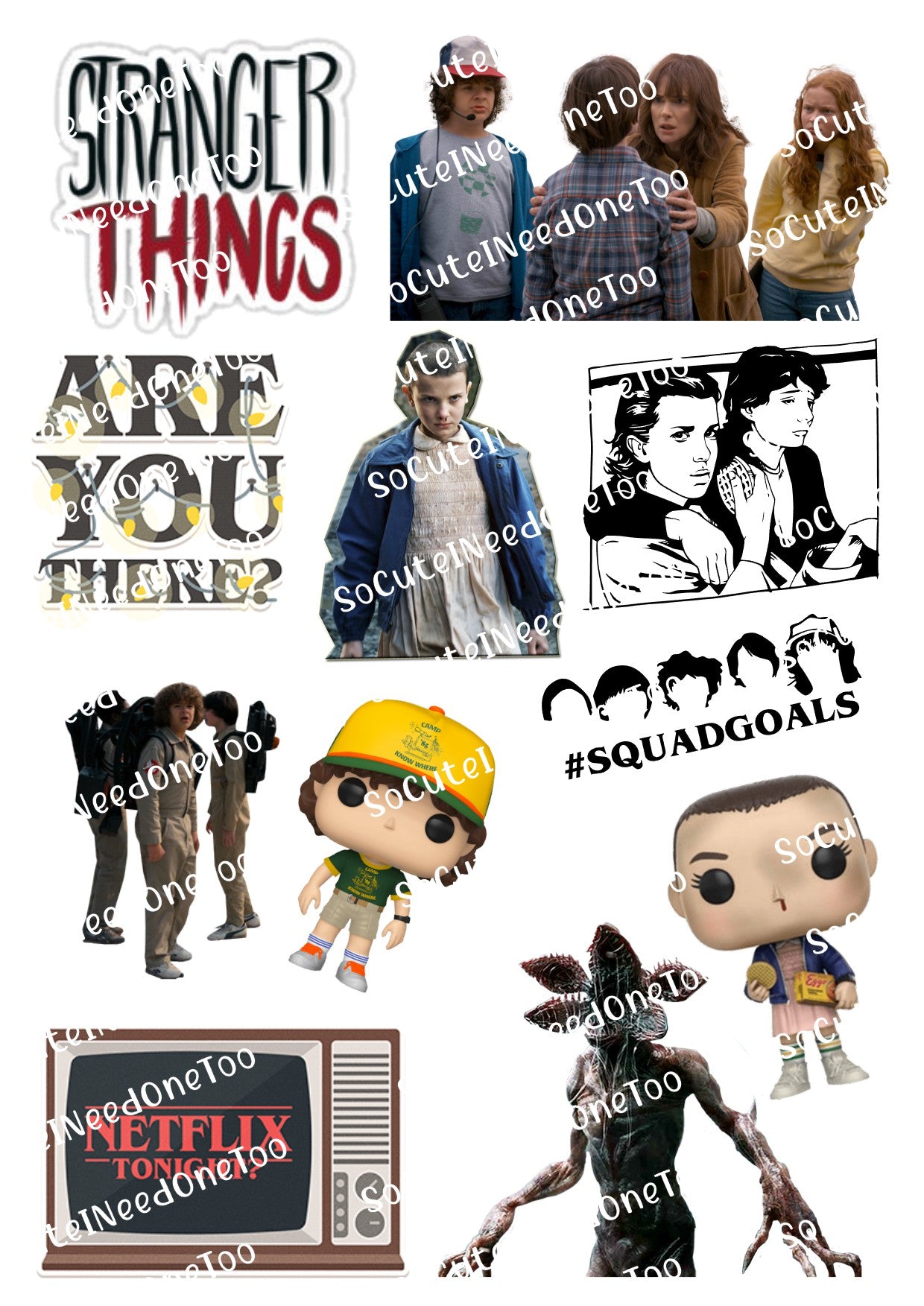 Calcomanías para toboganes acuáticos de Stranger Things n.° 1
