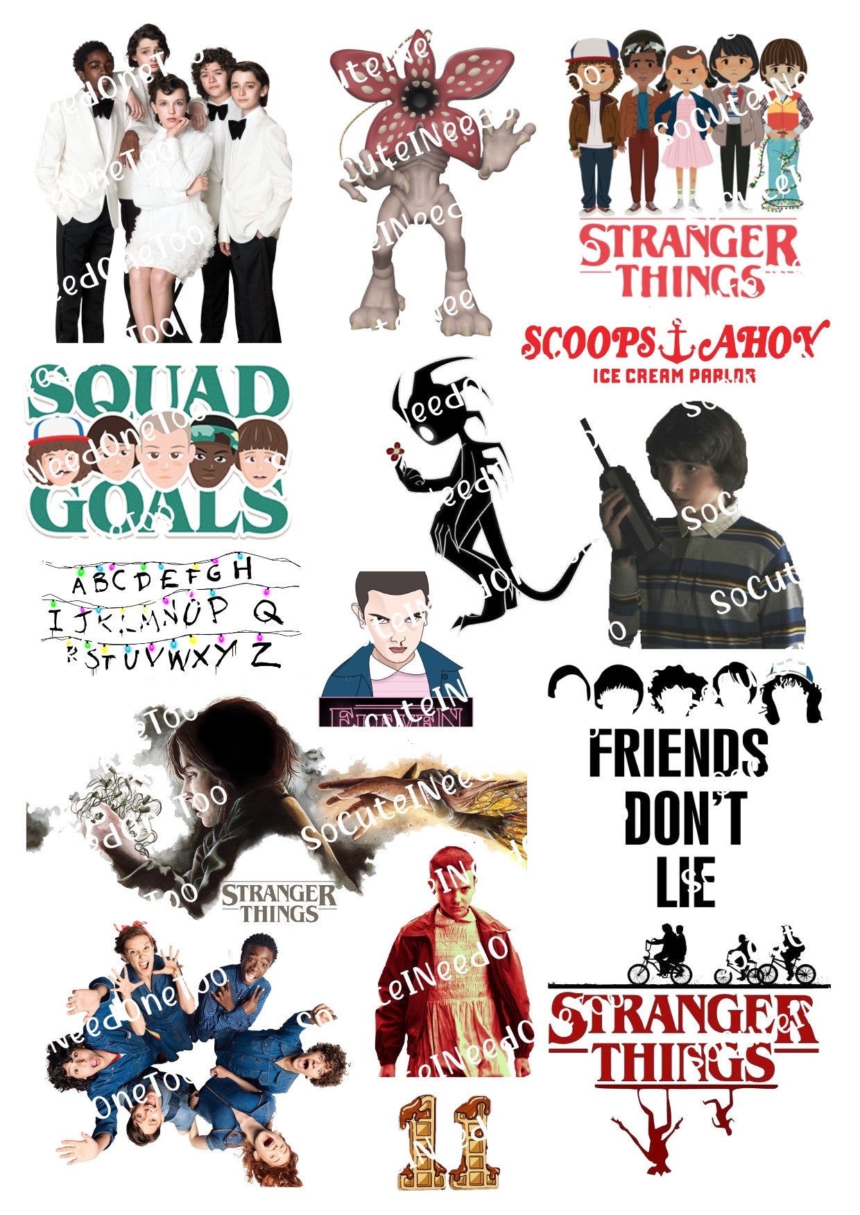 Calcomanías para toboganes acuáticos de Stranger Things n.° 1