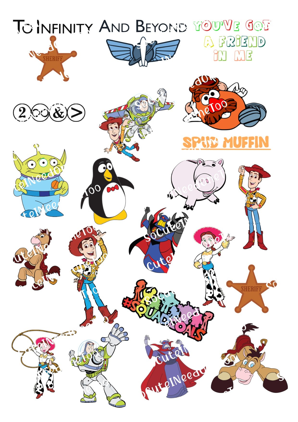 Toy Story - Stud Muffin Waterslide Decals