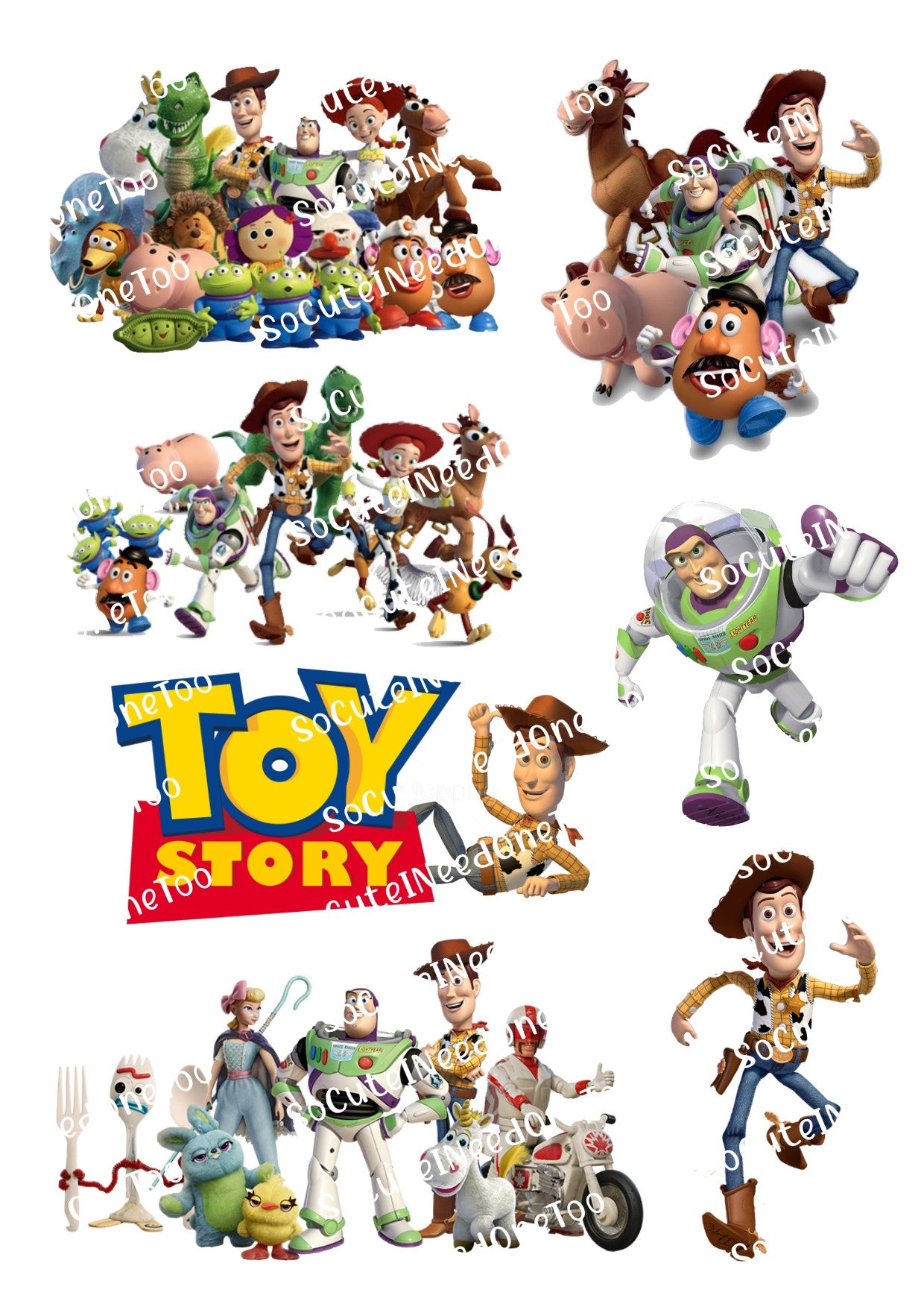 Calcomanías para toboganes acuáticos de Toy Story n.º 3