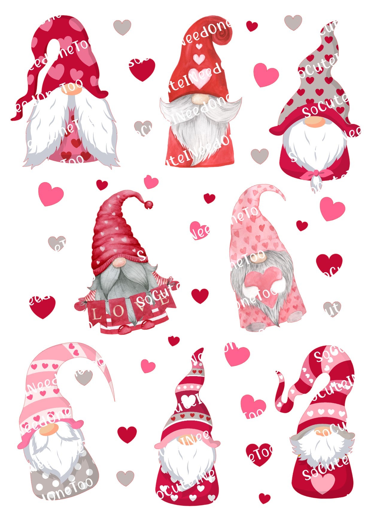 Valentine's #5 Waterslide Decals - SoCuteINeedOneToo