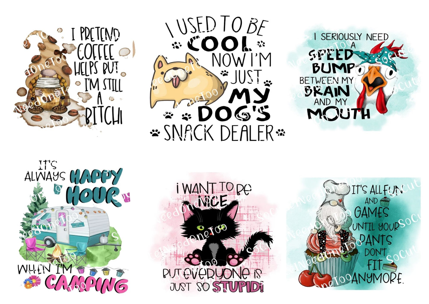 Adult Decals #13 Waterslide Decals - SoCuteINeedOneToo