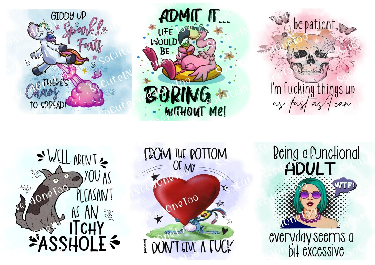 Adult Decals #5 Waterslide Decals - SoCuteINeedOneToo