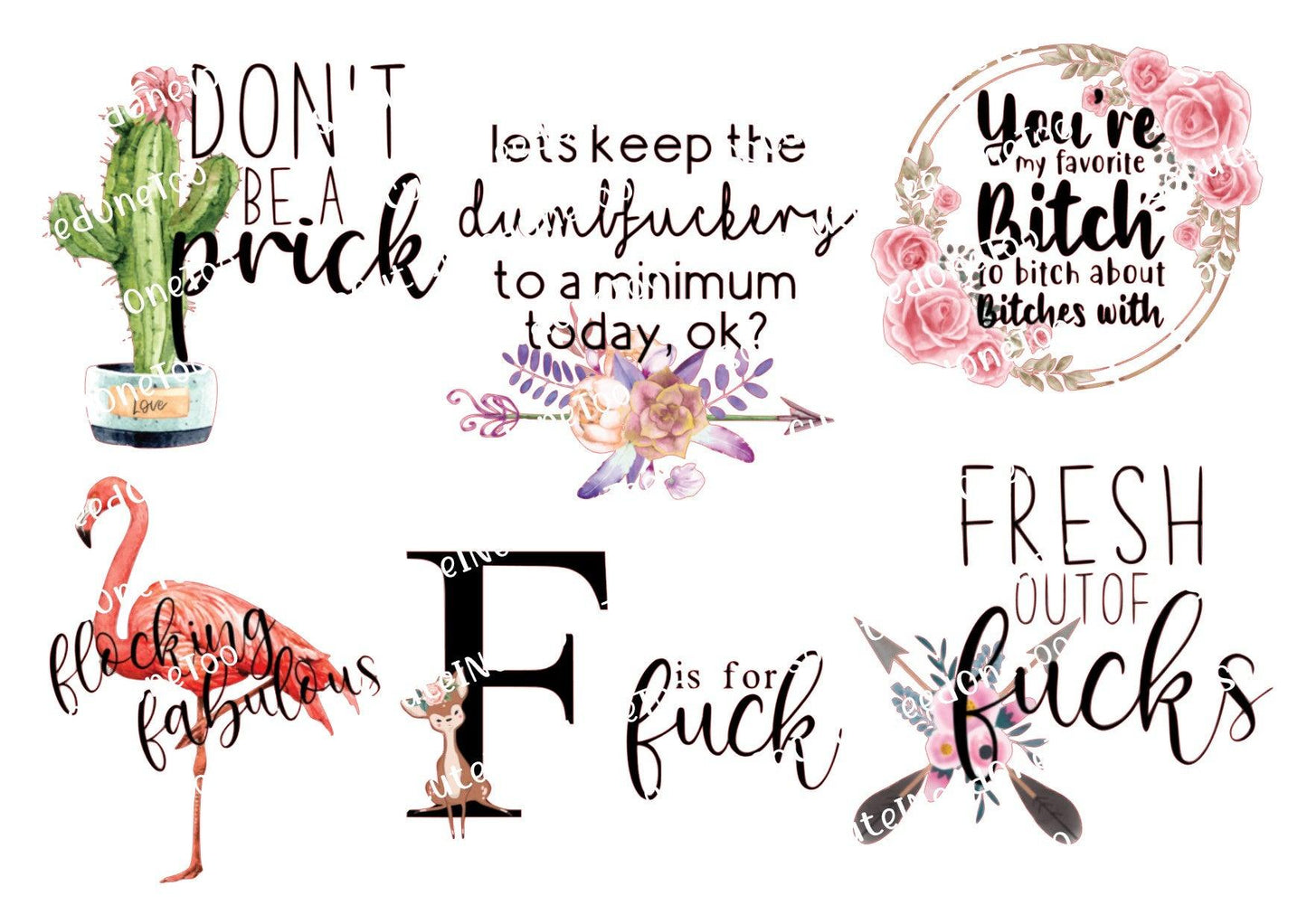 Adult Humor #12 STICKERS - Sassy, Fun, & Fabulous - SoCuteINeedOneToo