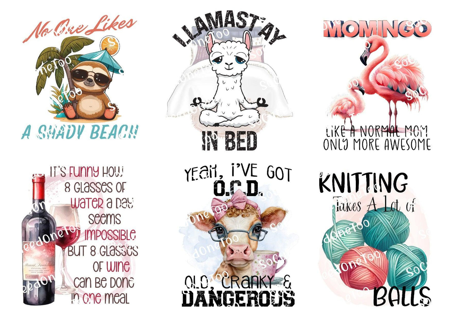 Adult - Nobody Likes A Beach Waterslide Decals - SoCuteINeedOneToo