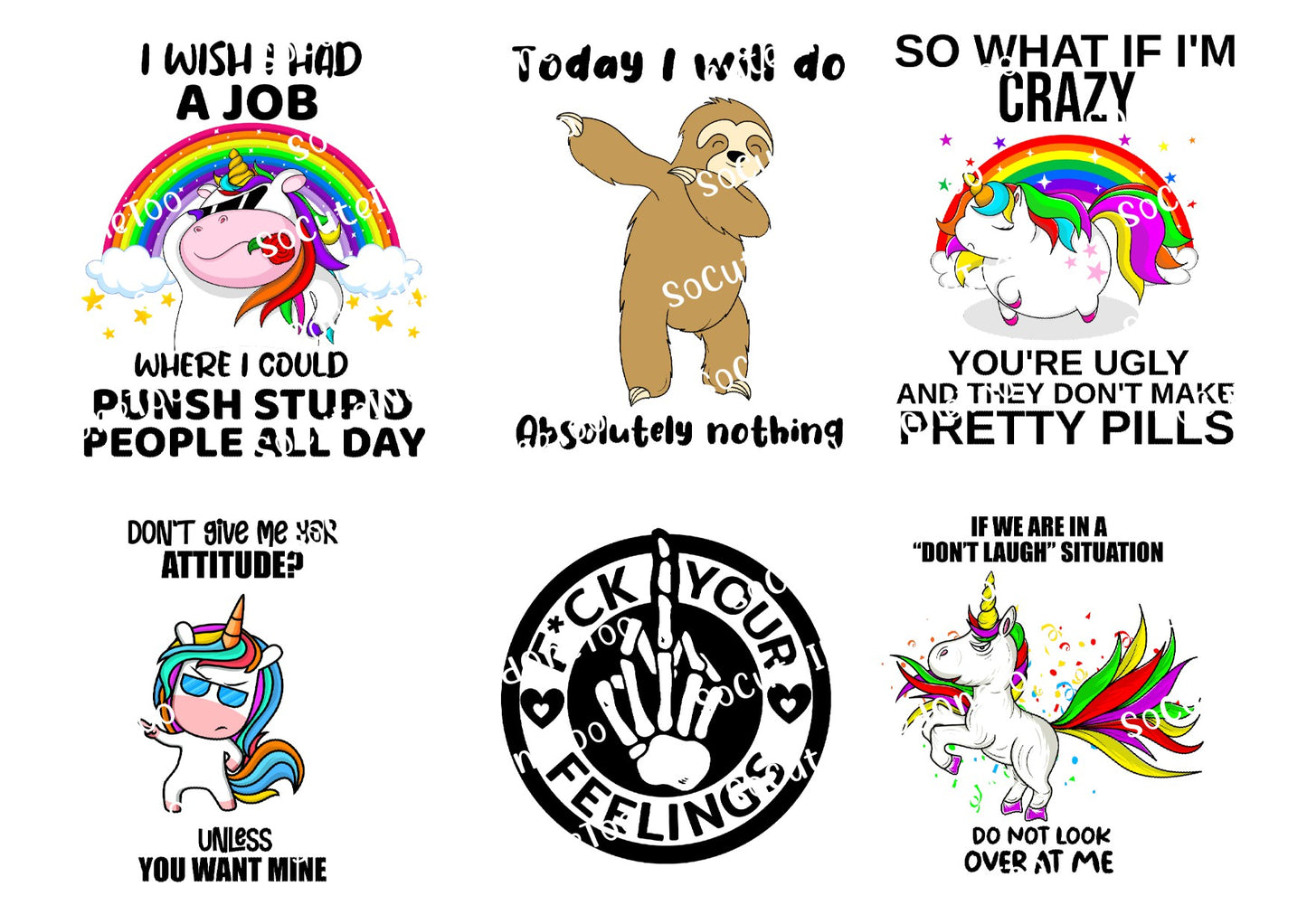 Adult Sayings - I wish i had a job Waterslide Decals - SoCuteINeedOneToo