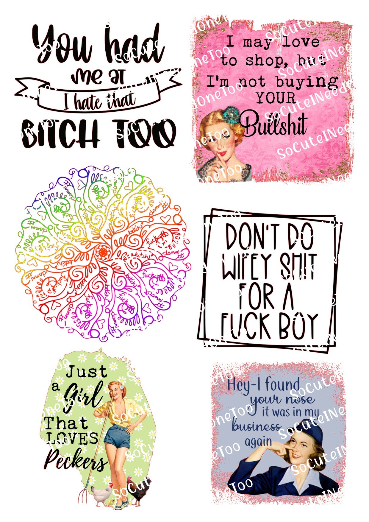 After Dark #1 Waterslide Decals - SoCuteINeedOneToo