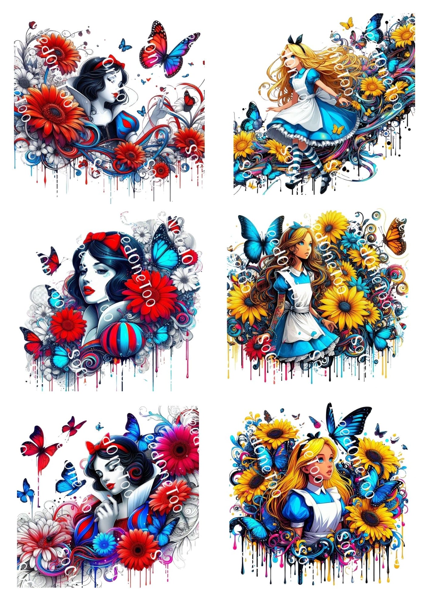 Alice In Wonderland & Snow White Decals - SoCuteINeedOneToo