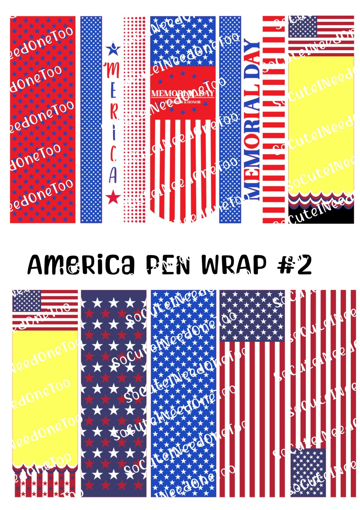 America Pen Waterslide Wraps #2 - SoCuteINeedOneToo
