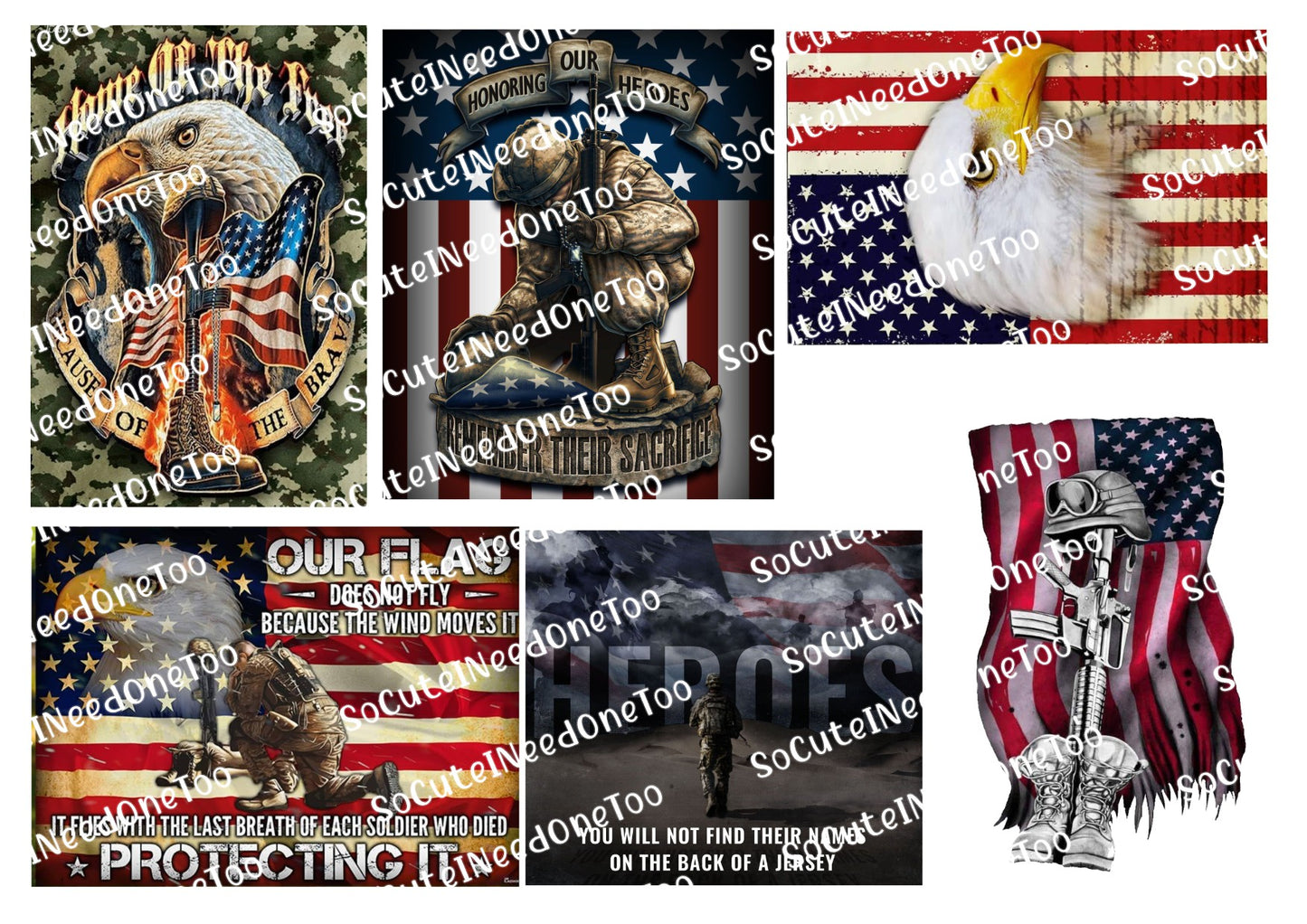 American Flags #4 Decals - SoCuteINeedOneToo