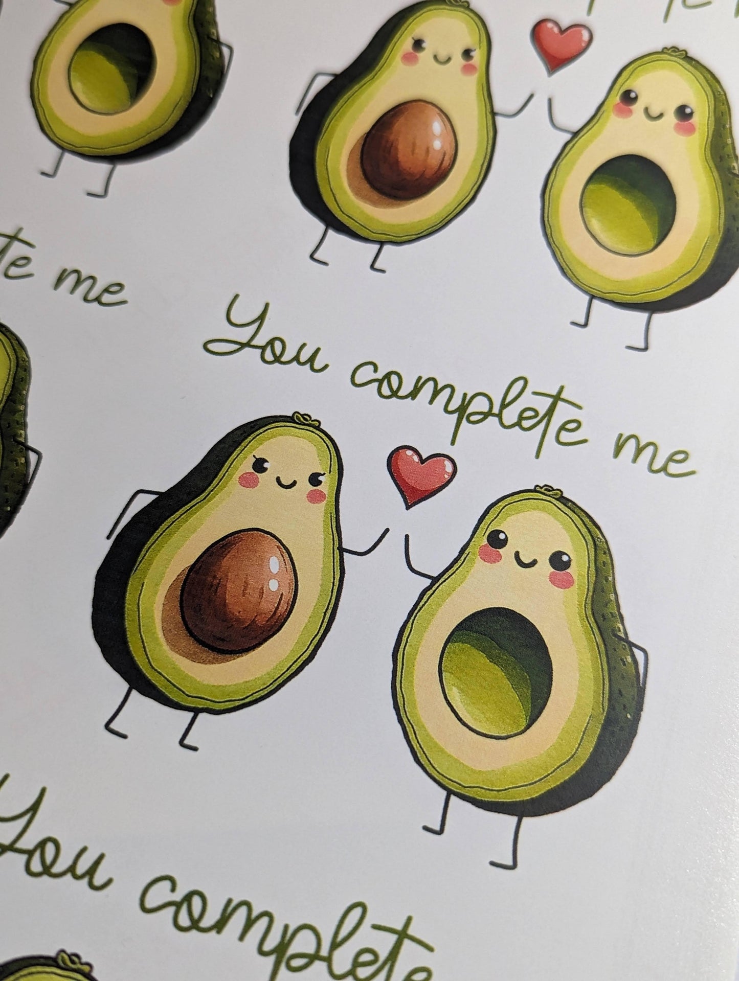 Avocado & Rubik's Cube You Complete Me - Waterslide Decals - SoCuteINeedOneToo